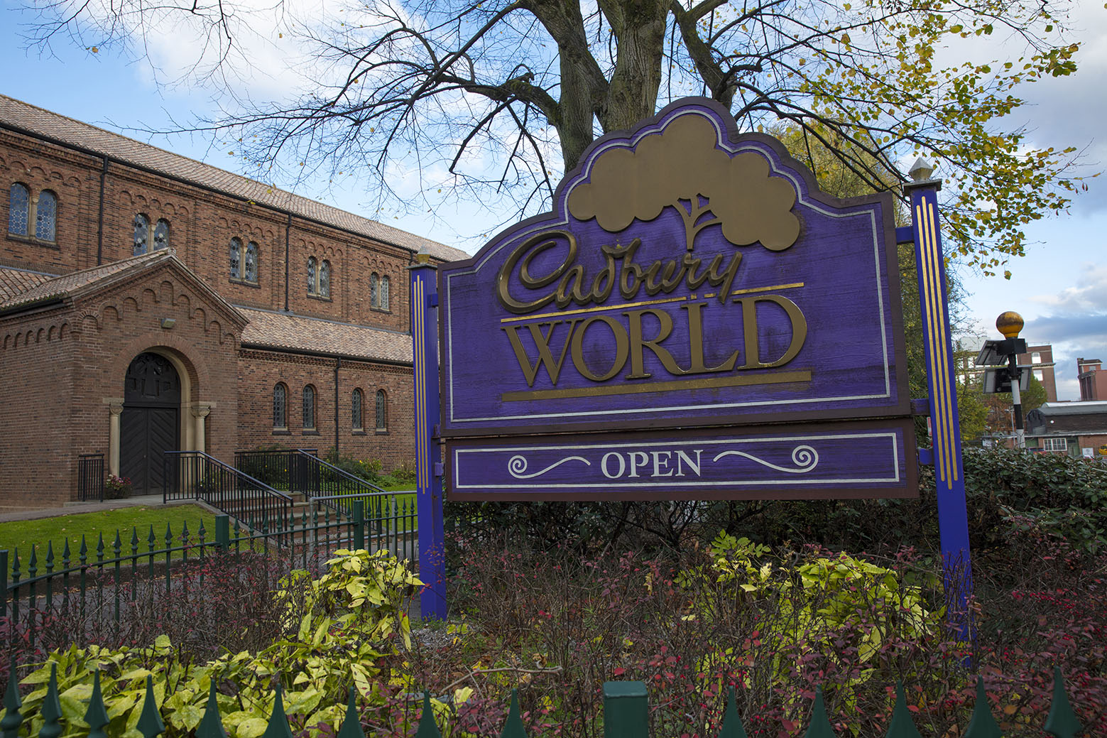 Bournville, Birmingham, UK, October 29th 2018, The entrance to Cadburys World